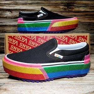 Vans Old Skool Unisex Stacked Rainbow Platform
